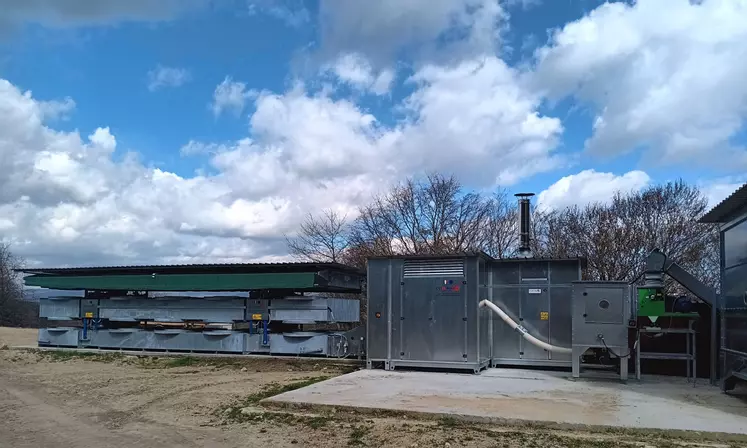 séchoir à bottes rondes sans bottes chaudière plaquettes