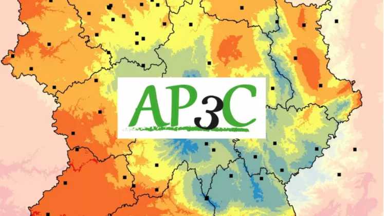 Carte adaptation au changement climatique dans le Massif central.