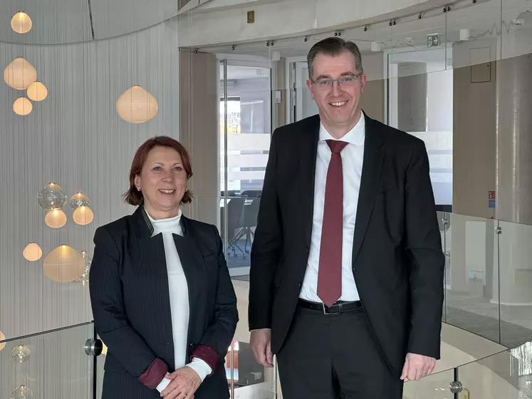 Chantal Debost, présidente et Frédéric Baraut, directeur général du Crédit Agricole Centre France ont présenté le bilan 2023 de l'établissement bancaire. 