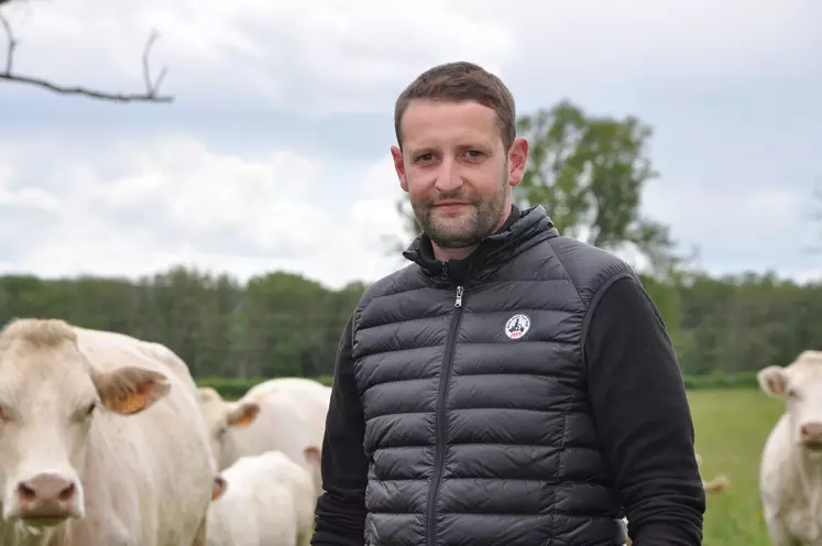 Tomas Dufrègne est le nouveau président des JA de l'Allier. Il est éleveur de vaches de races charolaise sur la commune de Saint-Menoux dans l'Allier.