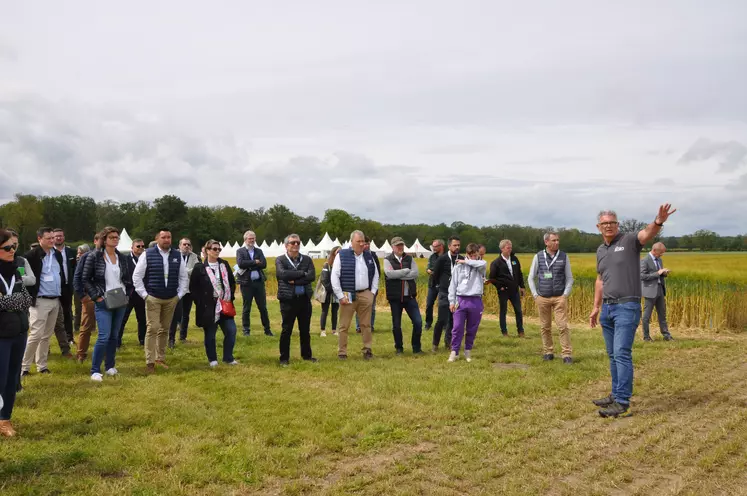Thierry Petitjean a assuré la visite guidée du site auprès des élus, de la préfète de l'Allier et des responsables professionnels.