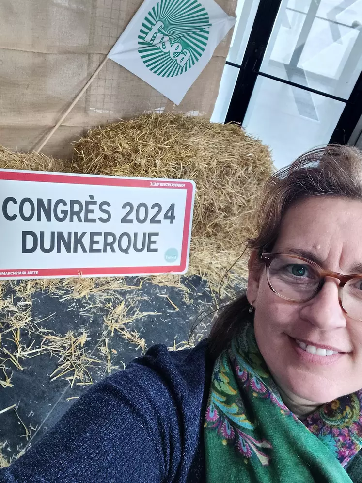 Brigitte Troucellier lors du dernier congrès de la FNSEA organisé en mars dernier à Dunkerque.