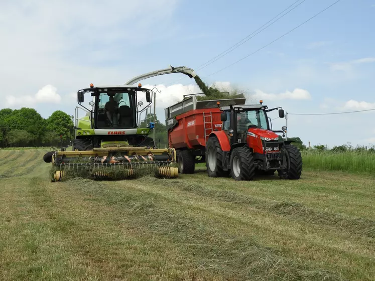 Chantier d'ensilage