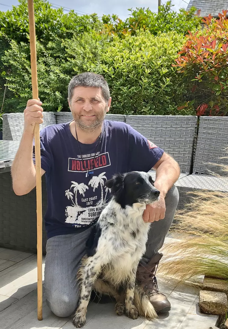 dresseur avec son border collie