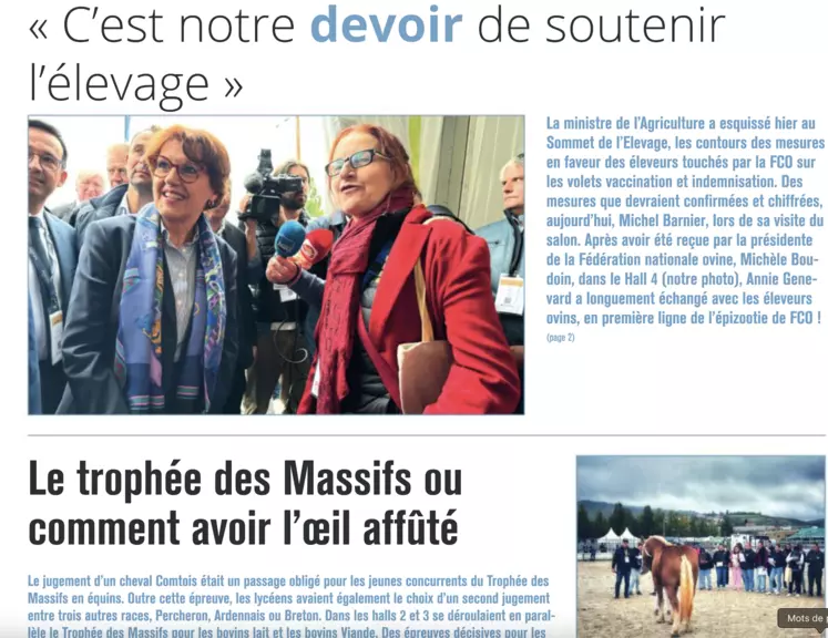 Une d'un quotidien