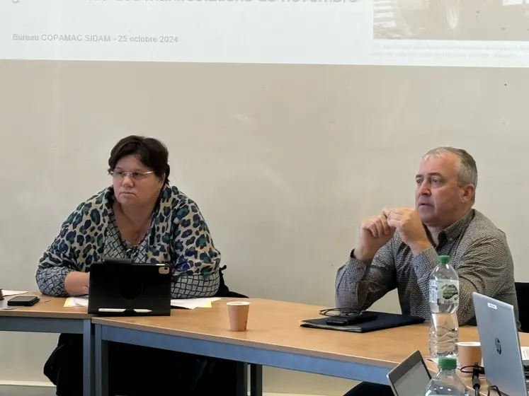 Une femme et un homme assis à une table