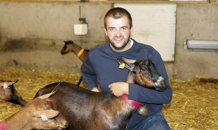 Benoît Remise, jeune agriculteur qui vient de s'installer en élevage laitier caprin