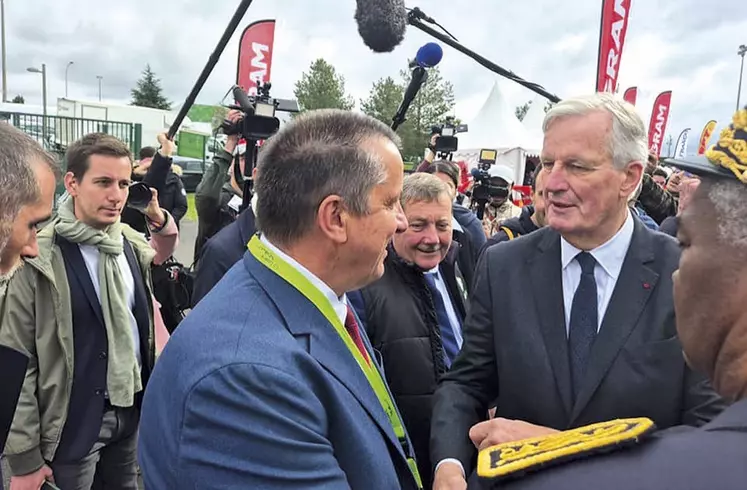 Laurent Suau, président du conseil départemental Lozère, s'est rendu au Sommet de l'élevage vendredi et a échangé avec Michel Barnier