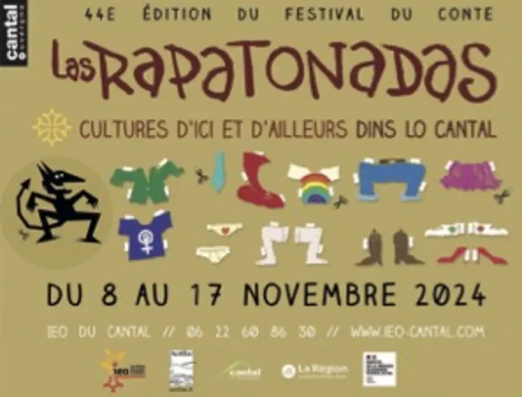 Affiche du festival des Rapatonadas avec rapaton et des habits