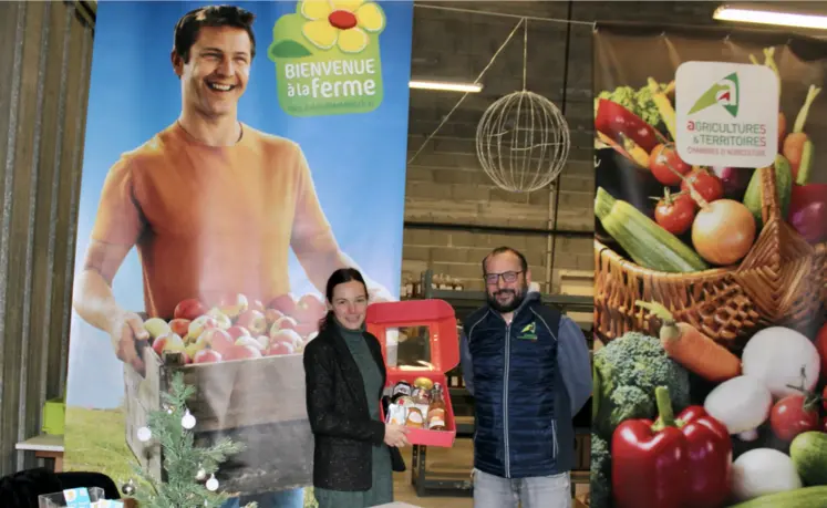 Nicolas et Clarisse responsables du Drive Fermier de Corrèze