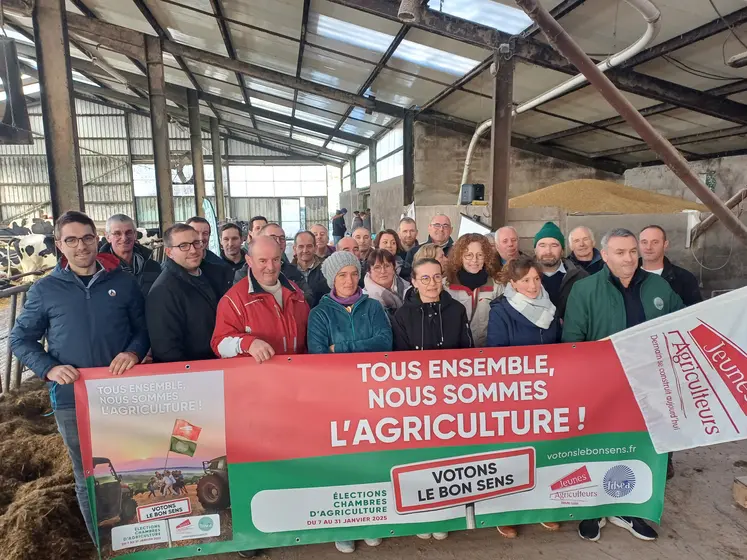 Les candidats de la liste JA-FDSEA ont été présentés le 17 décembre dernier à St Christophe sur Dolaizon.