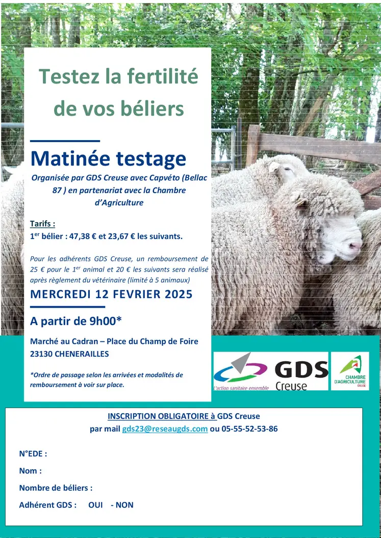 fiche d'information sur la journée de testage
