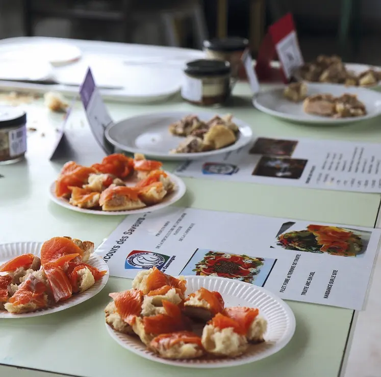 Dégustation de produits créés sur les sites de l'Eplefpa Lozère