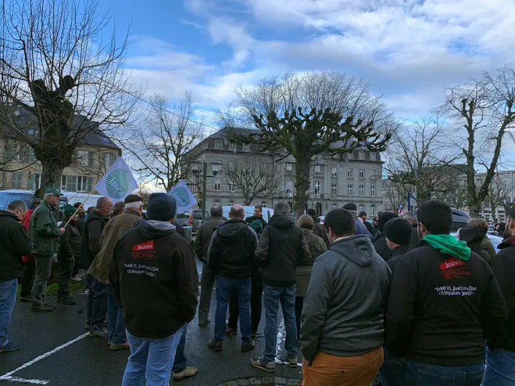 Manifestation en décembre 2024 à Guéret.