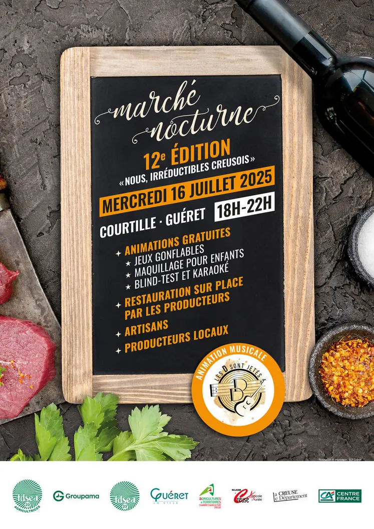 affiche du marché de la FDSEA 23 2025