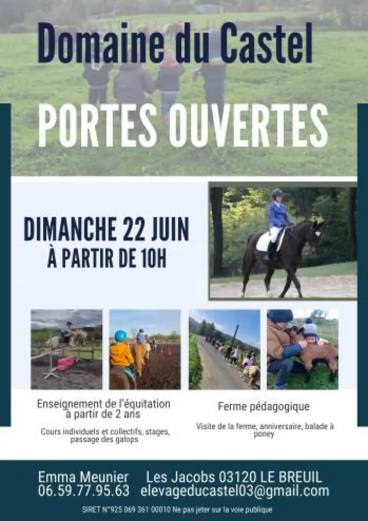 Affiche portes ouvertes Domaine du Castel - Le Breuil