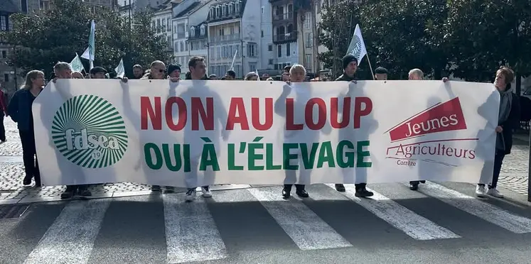 manifestation contre le loup à Tulle