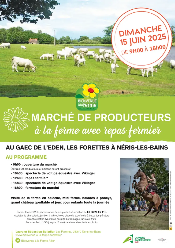 Affiche Marché de producteurs Néris les bains