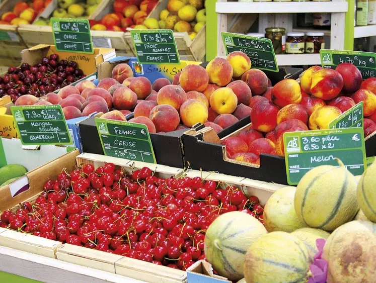 Des fruits et légumes en agriculture biologique
