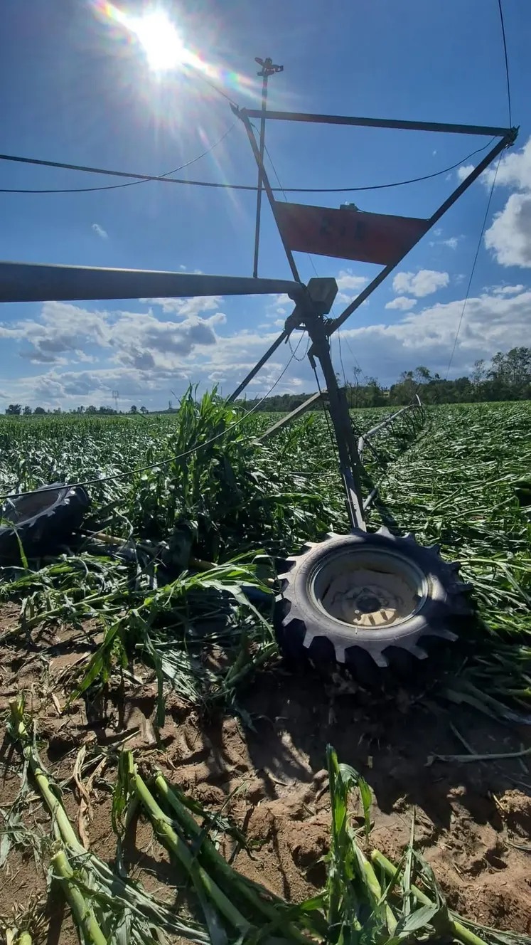 système d'irrigation endommagé