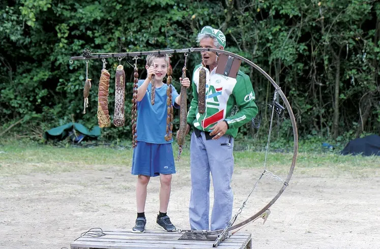Une harpe à saucisse