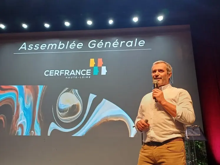 Thierry Bouchet président de Cerfrance Haute-Loire lors de l'AG du 5 décembre à Vals-près-Le-Puy.