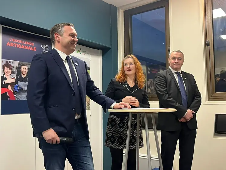 De gauche à droite : Antoine Wassner, Anne Elsener et Yannick Fialip.