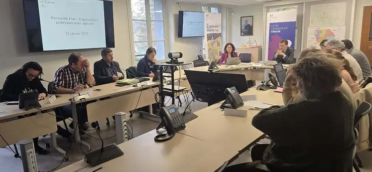 FDSEA 23, Jeunes Agriculteurs, Chambre d'agriculture, Modef et Confédération Paysanne rencontrent le nouveau préfet de la Creuse