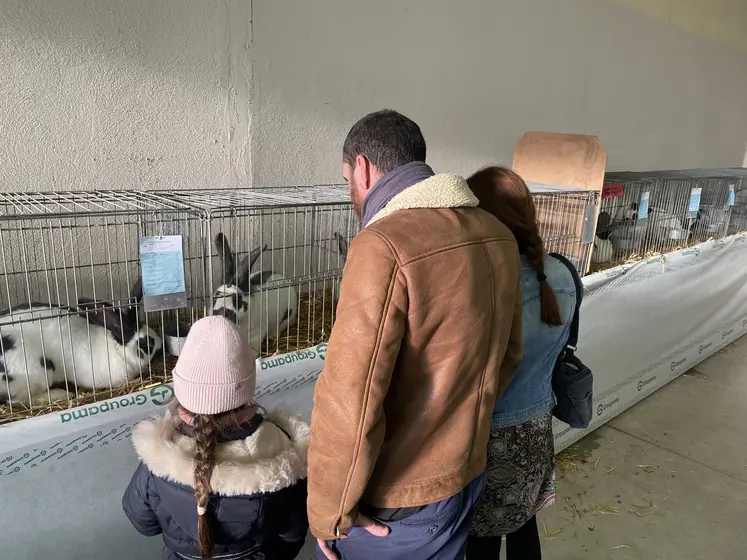 visiteurs à la foire avicole