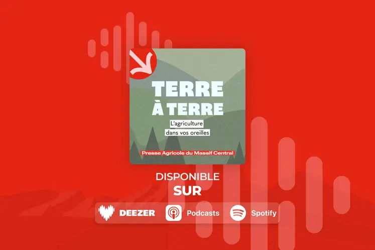 Visuel de "Terre à Terre", un podcast de la Presse Agricole du Massif Central