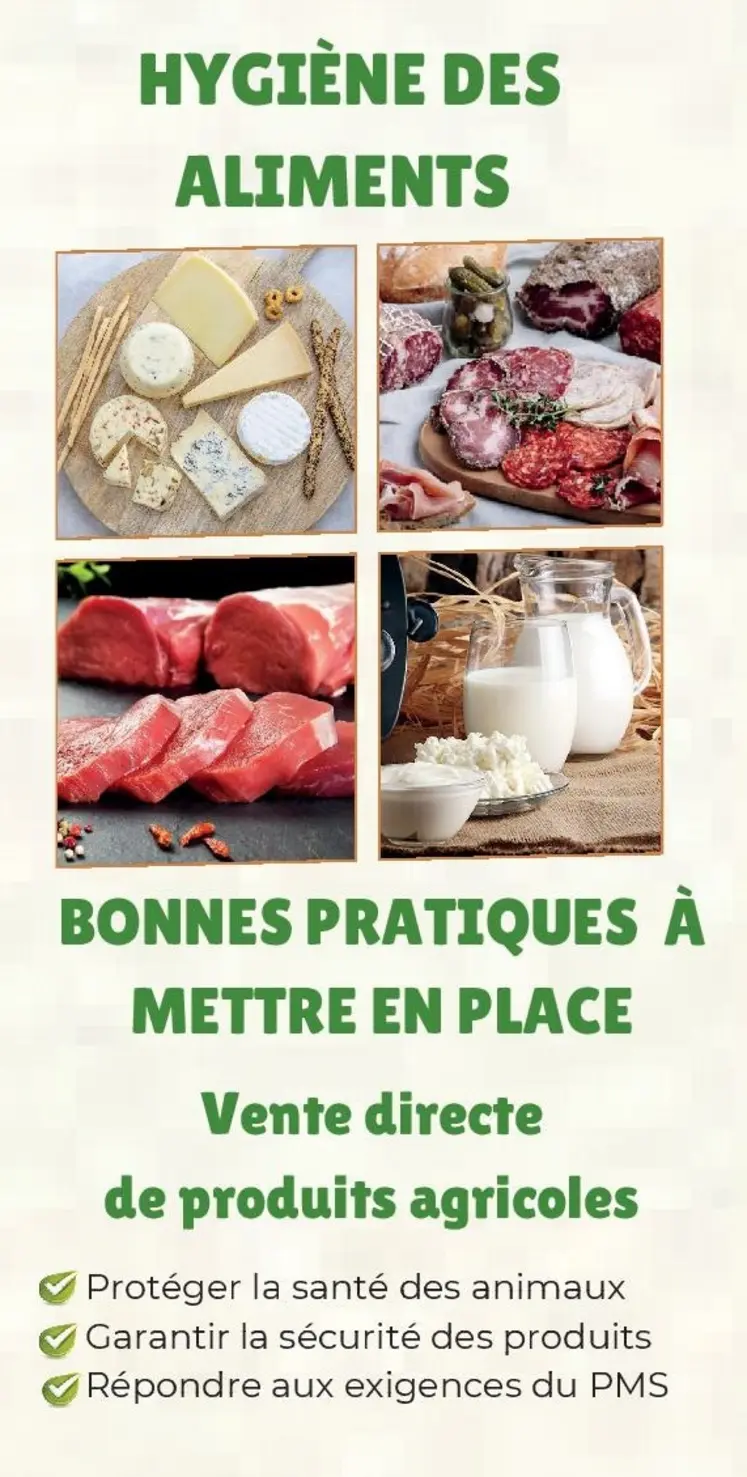 GDS Creuse et la Chambre d’agriculture de la Creuse, en collaboration avec la DDETSPP, ont élaboré une plaquette d’information sur la vente directe de produits agricoles. Elle rappelle les bonnes pratiques à mettre en place pour sécuriser les aliments et a été envoyée à tous les producteurs fermiers.