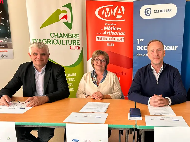 les représentants des 3 Chambres consulaires de l'Allier