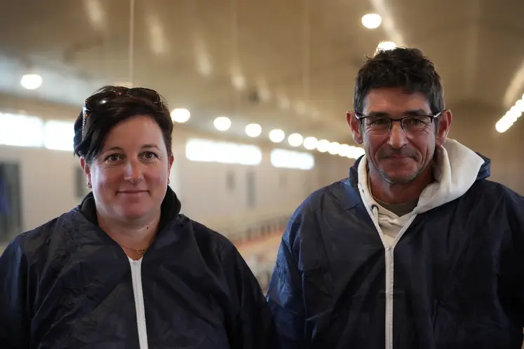 Sandrine et Christophe, associés au GAEC Méli Méloux.