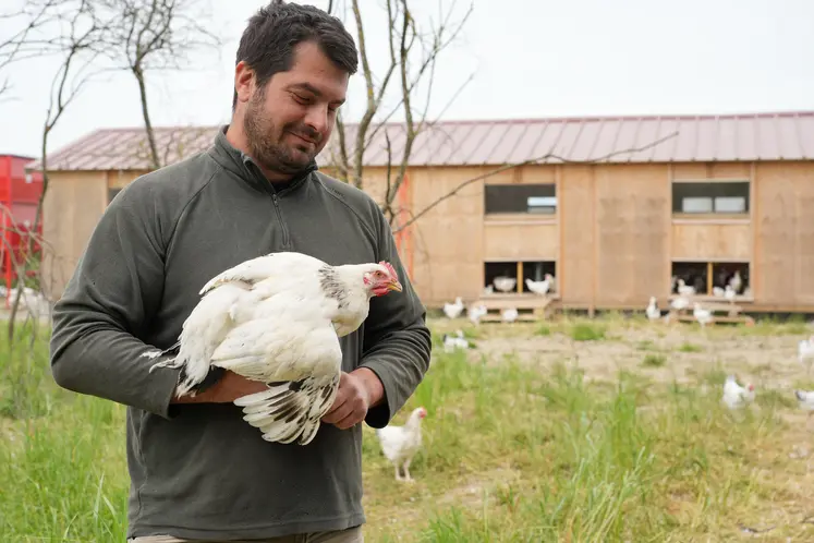 Aurélien Lafoucrière, éleveur de poulets du bourbonnais dans l'Allier.