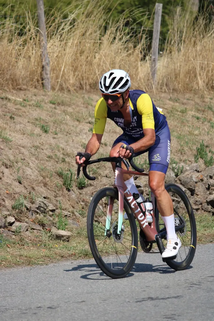 Éric Boudet  lors de la course de Boussac Bourg dans la Creuse le 15 août 2025.