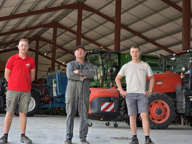 Antoine, Éric et Yoann Foncelle, de l'EARL des Diagots