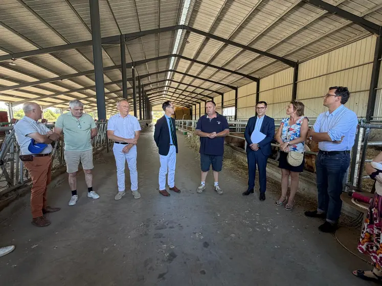 visite de l'exploitation de G. Rivaux, Haut-Bocage