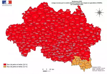 Le Comité National de Gestion des Risques Agricoles CNGRA a reconnu une perte de récolte sur prairie de 36 % sur la majeure partie du département et une perte de 32 % sur 13 communes de la Montagne Bourbonnaise : * Arronnes, Busset, La Chabanne, La Chapelle, Ferrières-sur-Sichon, La Guillermie, Laprugne, Lavoine, Mariol, Le Mayet-de-Montagne, Molles, Saint-Clément, Saint-Nicolas-des-Biefs.