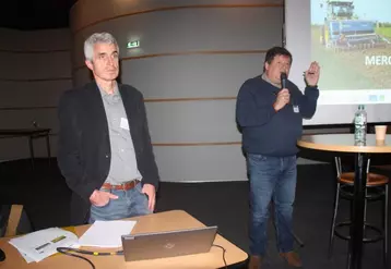 Patrice Pierre de l’Idele et Didier Deleau d’Arvalis, ont livré les résultats d’essais conduits dans le cadre du projet PraiGly.