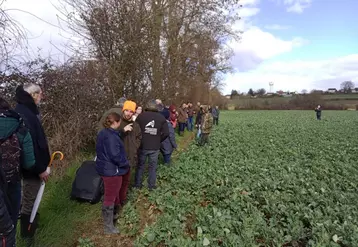 Les participants à cette journée ont visité l’exploitation d’Hubert Degrange, à Lusigny.