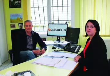 Christophe Descréaux, responsable opérationnel et Myriam Cabamus, responsable qualité.