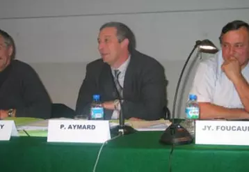 Jean Marc Salabay, directeur de Maïcentre, Philippe Aymard, président et Jean-Yves Foucault, membre du conseil d’administration ont présenté les quatre grands chantiers de 2007