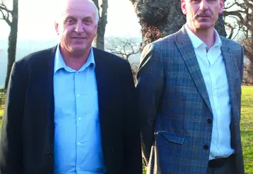 De gauche à droite : Gilles Flandin et Damien Bonaimé, respectivement président et directeur de la Safer Auvergne-Rhône-Alpes. 