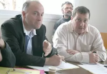 Jacques Chazalet, président de la FRSEA Massif central, aux côtés de Patrick Escure, président de la FRSEA Auvergne.