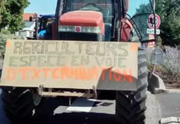 Manifestation au rond point d'Auchan Nord