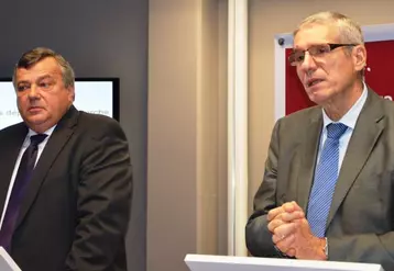 Jean-Yves Foucault et Daniel Chéron, respectivement président et directeur général de Limagrain.
