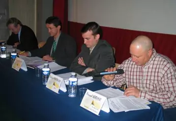 De gauche à droite : Bernard Blay, Patrice Chassard, Didier Montagne (KPMG) et Pascal Servier.