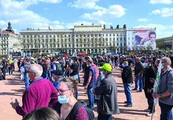 A Lyon, la mobilisation s’est déroulée place Bellecour. 