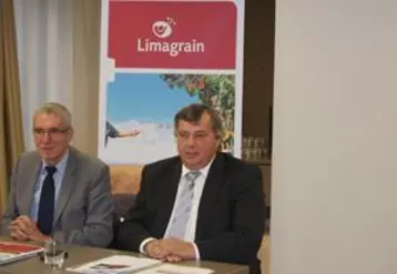 Daniel Cheron et Jean-Yves Foucault ont présenté, à la presse, les résultats de l'exercice 2012-2013 du Groupe Limagrain.