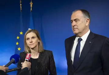 Agnès Pannier-Runacher, secrétaire d’État auprès du ministre de l’Économie et des Finances, et Didier Guillaume, ministre de l’Agriculture.